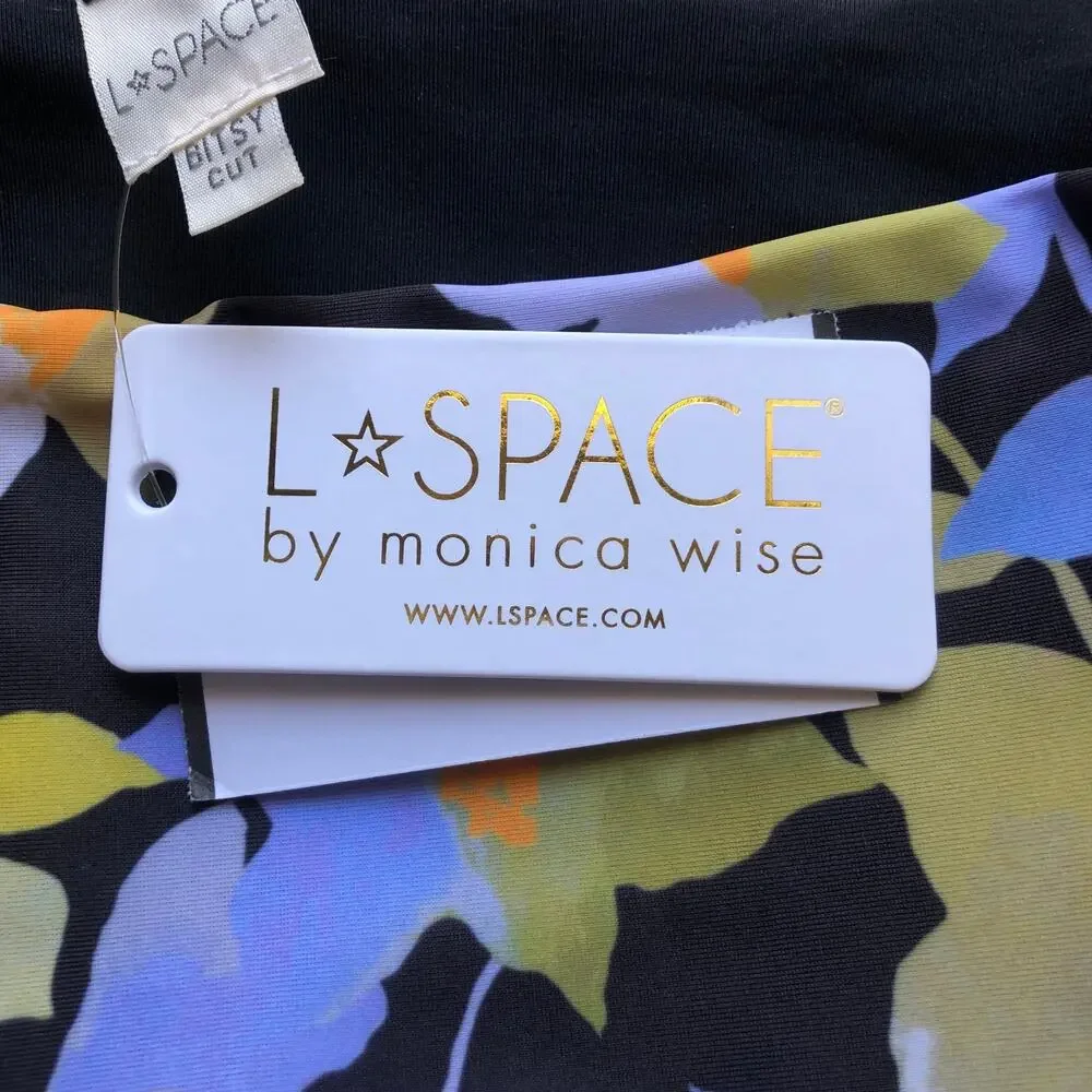 L Space Monica Wise Harrington Bitsy Cut Floral Bikini Bottom Women's Small NWT